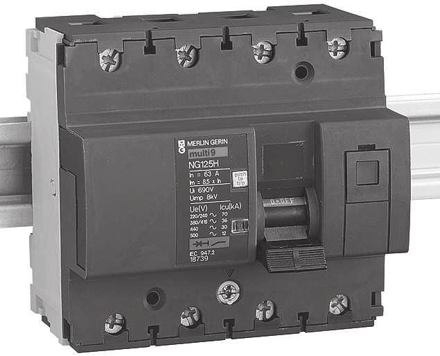 Zaštita električnih instalacija G5H automatski prekidači (0-80A) C kriva IEC 947.: 36 ka 87 87 Tip br. mod.