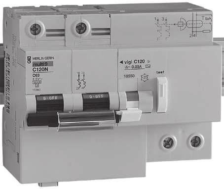 Diferencijalna zaštita Vigi C0 diferencijalni zaštitni moduli za C0 prekidače (, 3 i 4P) ačin spajanja prekidača s diferencijalnim modulom Tehnički podaci diferencijalni zaštitni uređaj = C0