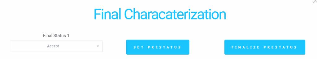 Ορισμός paper status Για να ορίσουμε το status ενός paper πρέπει να πατήσουμε το σχετικό κουμπί ( ) στην λίστα με τα papers.