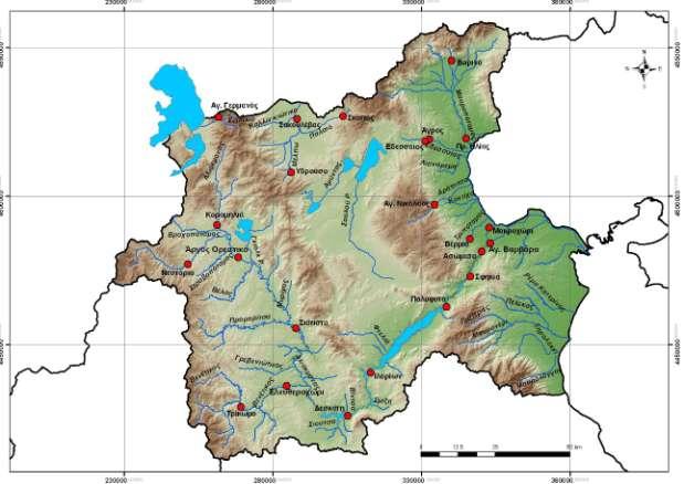 Σφηκιά Αλιάκμονας Αλιάκμονας Σεπ-85 Οκτ-92 Τρίκωμο Βενέτικος Αλιάκμονας Οκτ-93 Σεπ-11 Υδρούσα Ρέμα Μέλπω Αξιός (Φλώρινα) Οκτ-73 Σεπ-90 Εικόνα 3-14: Θέσεις μέτρησης ή εκτίμησης της παροχής στο ΥΔ 09.