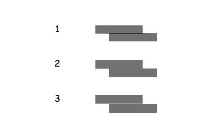 Βελτίωση της ποιότητας εκτύπωσης και σάρωσης Κατακόρυφη ευθυγράμμιση: Εντοπίστε και πληκτρολογήστε τον αριθμό του πιο συμπαγούς δείγματος σε κάθε ομάδα.