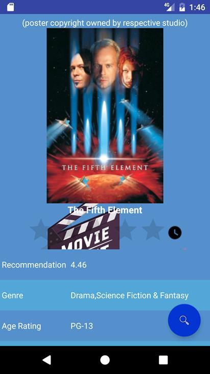 2. Specific Recommendation Στο απλό recommendation κάθε προτεινόμενη ταινία προβάλλεται σε πλήρη οθόνη και ο χρήστης μεταβαίνει από την μία στην άλλη