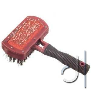double-sided brush with steel bristles and