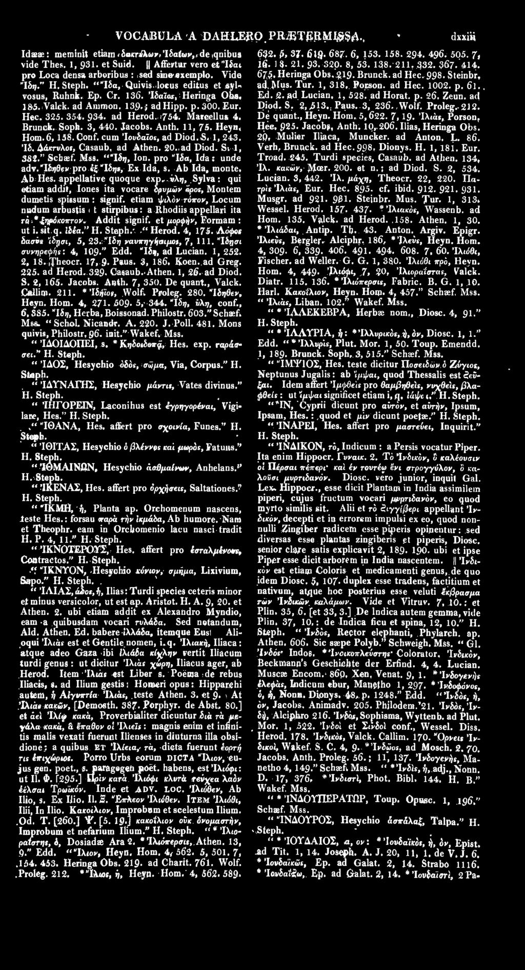 ad Ammon. j 139 ad Hipp. p. 300. Eur. Hec. 325. 354. 934. ad Herod., ;754. Marcellua 4. Brunck. Soph. 3, 440. Jacobs. Anth. 11, 75. Heyn, 675. Heringa Obs,#19. Brunck. ad Hec. 998. Steinbr, ad, Mus.