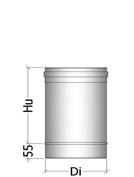 ELEMENTI LINEARI STRAIGHT ELEMENTS NI 093: ELEMENTO LINEARE (440mm) STRAIGHT CHIMNEY SECTION (440mm) Elemento essenziale di un camino o di un canale da fumo Main component either of the chimney both