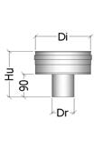 ELEMENTI DI RACCORDO CONNECTION ELEMENTS NI 024: RACCORDO A 60mm (liscio) JOINT ELEMENT TO 60mm (sleeve) Elemento di collegamento del canale da fumo con la caldaia Element designed to connect the