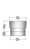 (0,4) (0,5) (0,6) (0,8) ELEMENTI DI RACCORDO CONNECTION ELEMENTS NI 025: RACCORDO A 80mm (liscio) JOINT ELEMENT TO 80mm (sleeve) Elemento di collegamento del canale da fumo con la caldaia Element