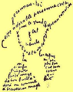 Καλλίγραμμα του Γκιγιόμ Απολινέρ (Πηγή: http://peinturefle.free.fr/activite/calligram.htm ) Γ.