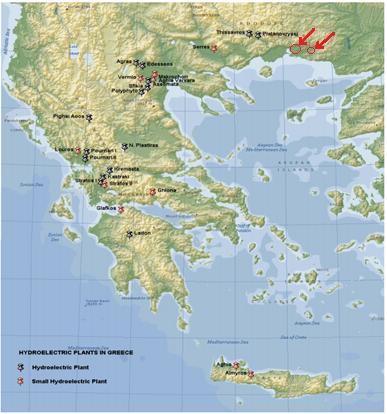 1.4 Υδροηλεκτρική σταθμοί στην Ελλάδα Ονομαστικά είναι : Λάδωνας Κρεμαστά Λούρος Πουρνάρι Ι και ΙΙ Σταύρος Καστράκι Γκιώνα Άγρας Εδεσσαίος Θησαυρός Πλατανοβρύση Μακροχώρη Ασώματα Σφηκιά Ν.