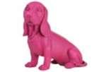 4585 Κουμπαράς καθιστός σκύλος poly ροζ 7XXcm 7,0
