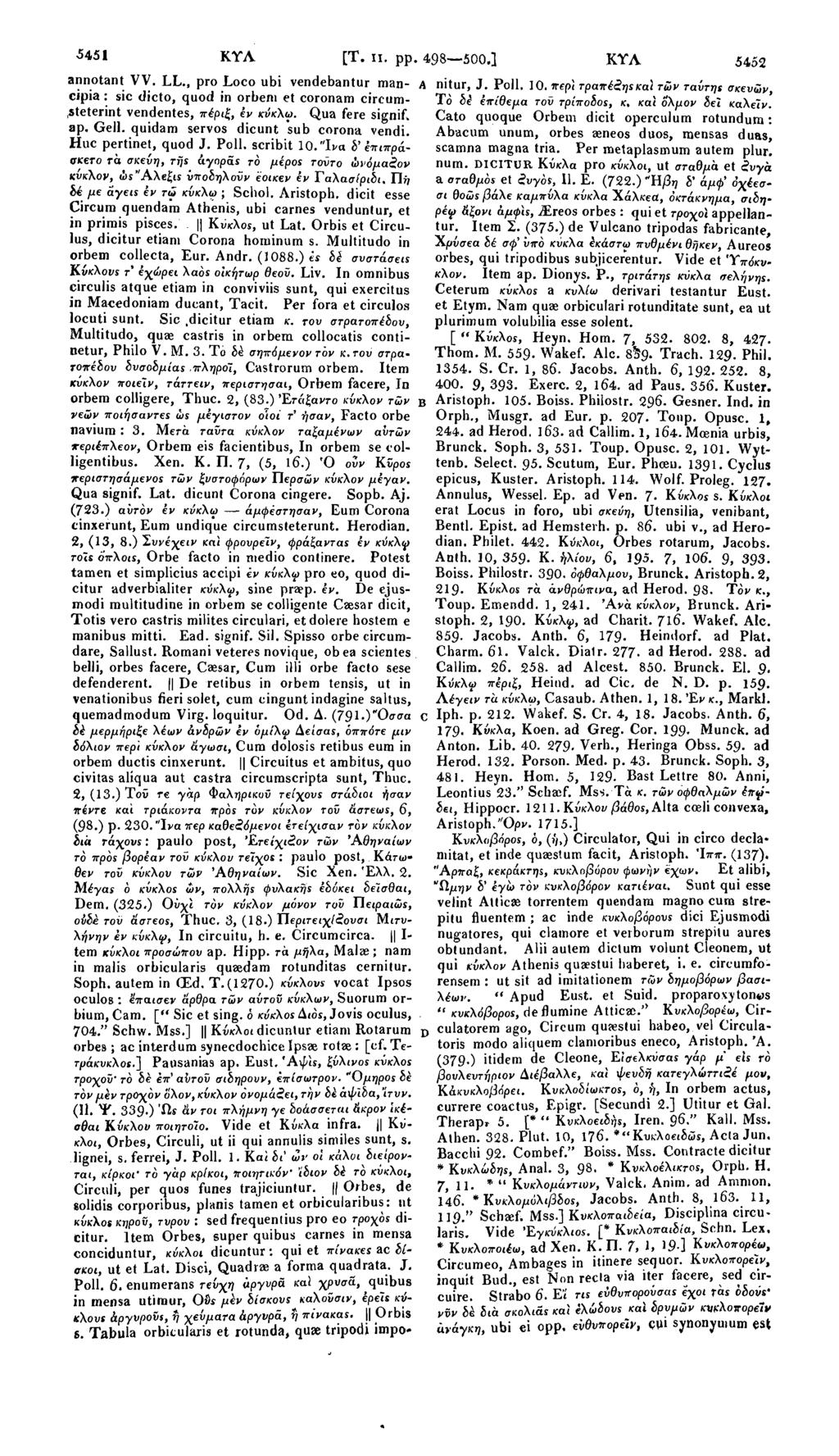 545! ΚΤΛ [Τ. ιι. ρρ annotant VV. LL., pro Loco ubi vendebantur mancipia: sic dicto, quod in orbeni et coronam circum-.steterint vendentes, πέριξ, έν κύκλω. Qua fere signif. ap. Gell.