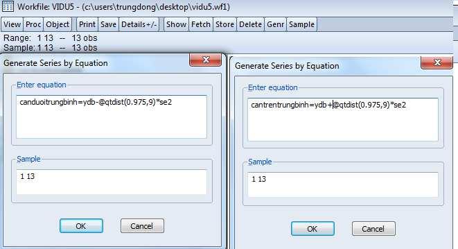 Từ bảng Workfile.