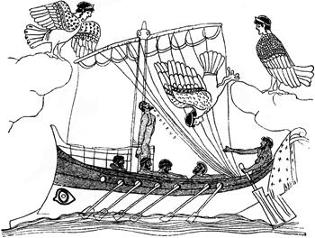 Texto A29: Odiseo y las Sirenas Ἀππολόόδωρος Ἐπιτοµμήή (VII, 18-19) καὶ τὴν νῆσον παρέέπλει τῶν Σειρήήνων.