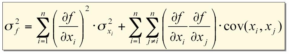 Ιδιότητες-Συσχετισμοί (correlations) Υπολογισμός του σφάλματος για συναρτήσεις με