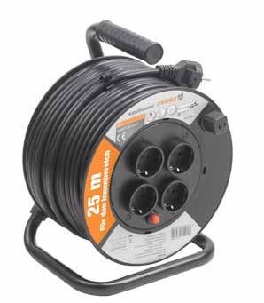 Eγκεκριμένο κατά GS, VDE και CE. ΜΠΑΛΑΝΤΕΖΑ Η05RR-F 3G1,5 MM² Κωδ. αρ. WS1 5966 600 828 Κωδ. αρ. (παλαιός) 1962 605 550 Μήκος καλωδίου: 50 m Πλαστικό καρούλι καλωδίου με 4 πρίζες IP44.