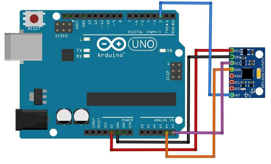 του Arduino. Επίσης, ενώνουµε τον ακροδέκτη «SCL» στον αναλογικό ακροδέκτη «Α5» του Arduino, ενώ τον ακροδέκτη «SDA» στον αναλογικό ακροδέκτη «Α4» του Arduino.