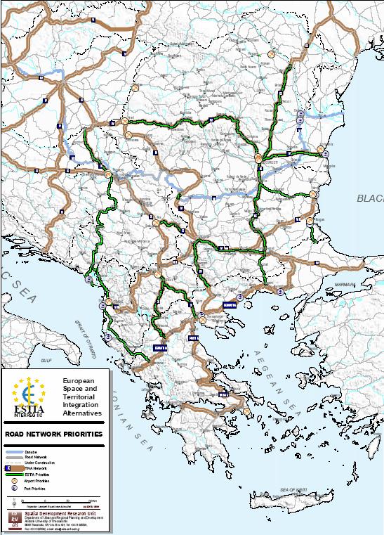 Οι στόχοι και οι προτεραιότητες τους συγκρίνονται µε τις µεταφορικές ανάγκες της περιοχής των Βαλκανίων αλλά και τις προτεραιότητες του ικτύου ΤΙΝΑ και του προγράµµατος ΕSTIA.