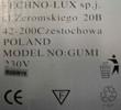 29 0448/09 Ουγγαρία Κατηγορία: Εξοπλισμός φωτισμού Προϊόν: Επιτραπέζιο φωτιστικό Μάρκα: Techno-Lux R08W19 (GUMI DELFIN 1046),Αριθμός παρτίδας R08W19 Περιγραφή: Το φωτιστικό είναι κατασκευασμένο από