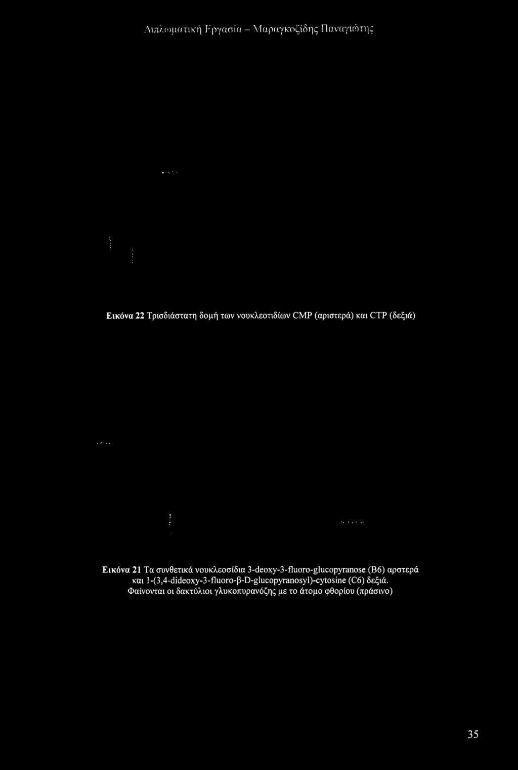 3-deoxy-3-fluoro-glucopyranose (Β6) αρστερά και