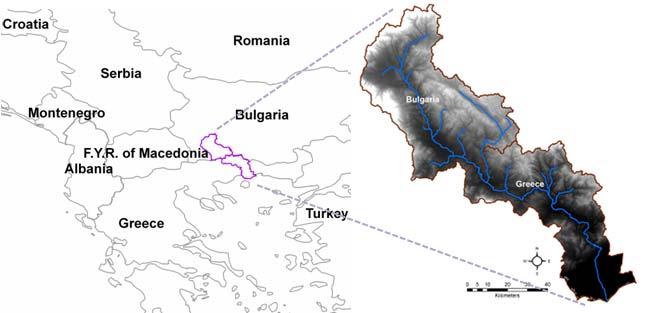 2. Περιγραφή περιοχή μελέτης 2.1 Η λεκάνη απορροής του ποταμού Νέστου Ο ποταμός Νέστος είναι ένας από τους 5 διακρατικούς ποταμούς της Ελλάδας.