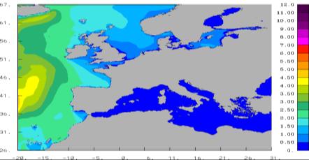 6 Increased values of wave energy at the west coastline of Cyprus can be attributed to the prevailing swell waves in the area and the elevated values of Significant Wave Height (SWH).