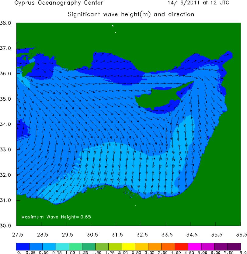 sea since 2002 (Zodiatis et al. 2003) covering a number of research and operational activities: The latest parallel version of the wave model WAM (ECMWF version, cycle 33R1) has been adopted.