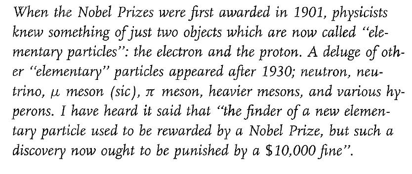 Willis Lamb 1955 говор поводом доделе Нобелове награде E.Fermi обраћајући се свом студенту L.