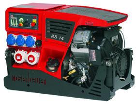 ژنراتور: خروجی ظرفیت P el, 3~ = 13.6 kva/cos ᵠ= 0.8/10.88 kw P el,1~ = 4.53 kva/cos ᵠ = 0.8/3.6 kw ΣP el,1~ = 2 x 4.53 kva = 13.6 kva درجه اضطراری کلید کارکرد ساعتشمار شامل.