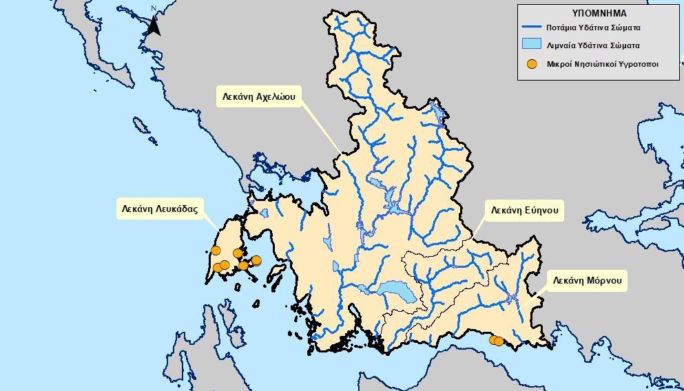 Χάρτης 18: Μικροί Νησιωτικοί Υγρότοποι Υδατικό Διαμέρισμα Υδατικό Διαμέρισμα Δυτικής Στερεάς Ελλάδας (EL04)