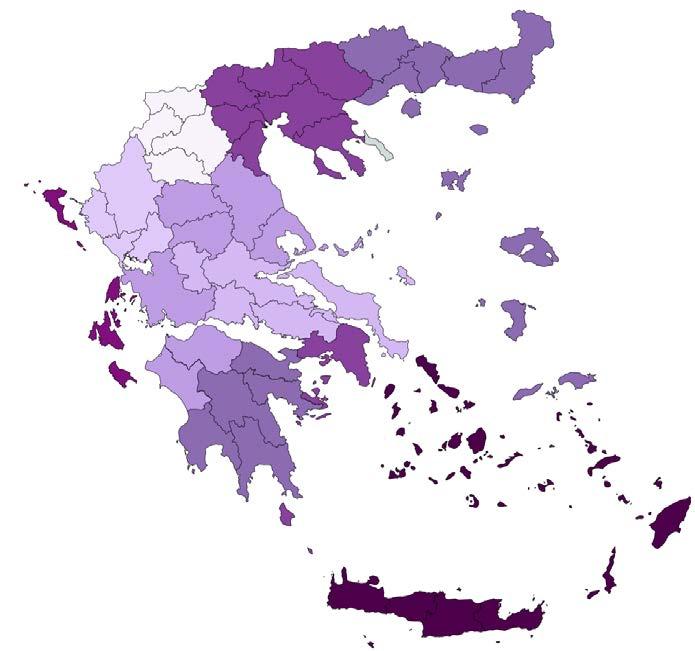 κάμπινγκ, κατά Περιφέρεια, 2016 19,5 5,6 1,6 4,4 8,0 4,4 6,4 6,1 2,4 15,9 10,8 8,5 6,6