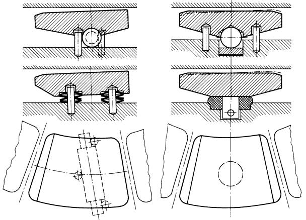 preuzima (iz oba smjera) porivnu silu brodskog propelera i prenosi je na brodsku konstrukciju. Nekoliko načina učvršćenja nagibnih segmenata prikazano je na slici 8.1.