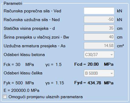 Ova opcija u konačnici nije dio projekta, ali omogućuje vizualan prikaz i realnu ovisnost dimenzija presjeka i njegove duljine u prostoru. 2.2.4.