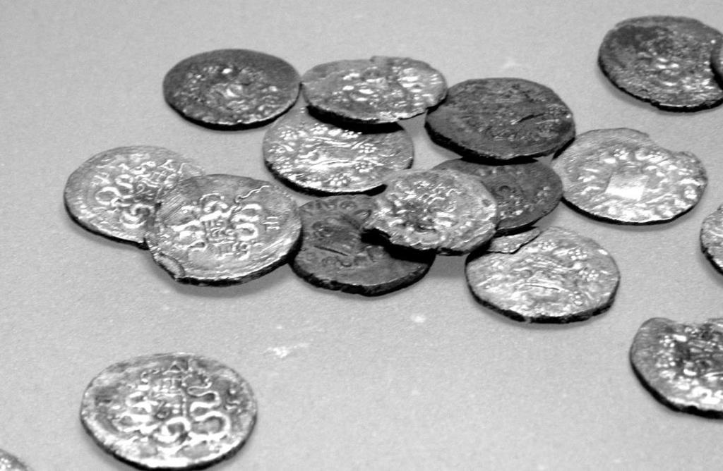 Silver coins found in the shipwreck, most of them from Pergamon, which suggest that the ship s captain was based at Pergamon.