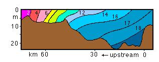 Στα συστήματα μερικής ανάμειξης, ο λόγος R/V είναι αυξημένος μεταξύ 0.005 0.1. Τα παλιρροιακά ρεύματα είναι ιδιαίτερα έντονα ώστε το σύστημα γίνεται παντού τυρβώδες.