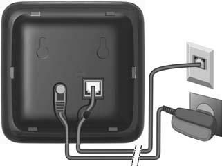 کابل برق آداپتور را در سوکت اتصال باال در سمت چپ قرار دهید. 2 هر دو کابل را در کانال های مناسب کابل قرار دهید.