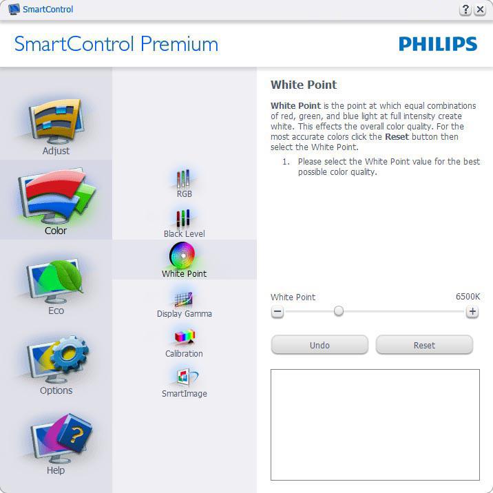 Calibration (Βαθμονόμηση χρώματος) και το SmartImage (ανατρέξτε στην ενότητα SmartImage).