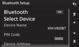 BLUETOOTH با جفتشده دستگاه یک کردن کردن/قطع متصل Bluetooth کرد. متصل همزمان طور به توان می را دستگاه دو دهد. می نمایش را <SETUP> صفحه 1 خانه: صفحه در نمایید.