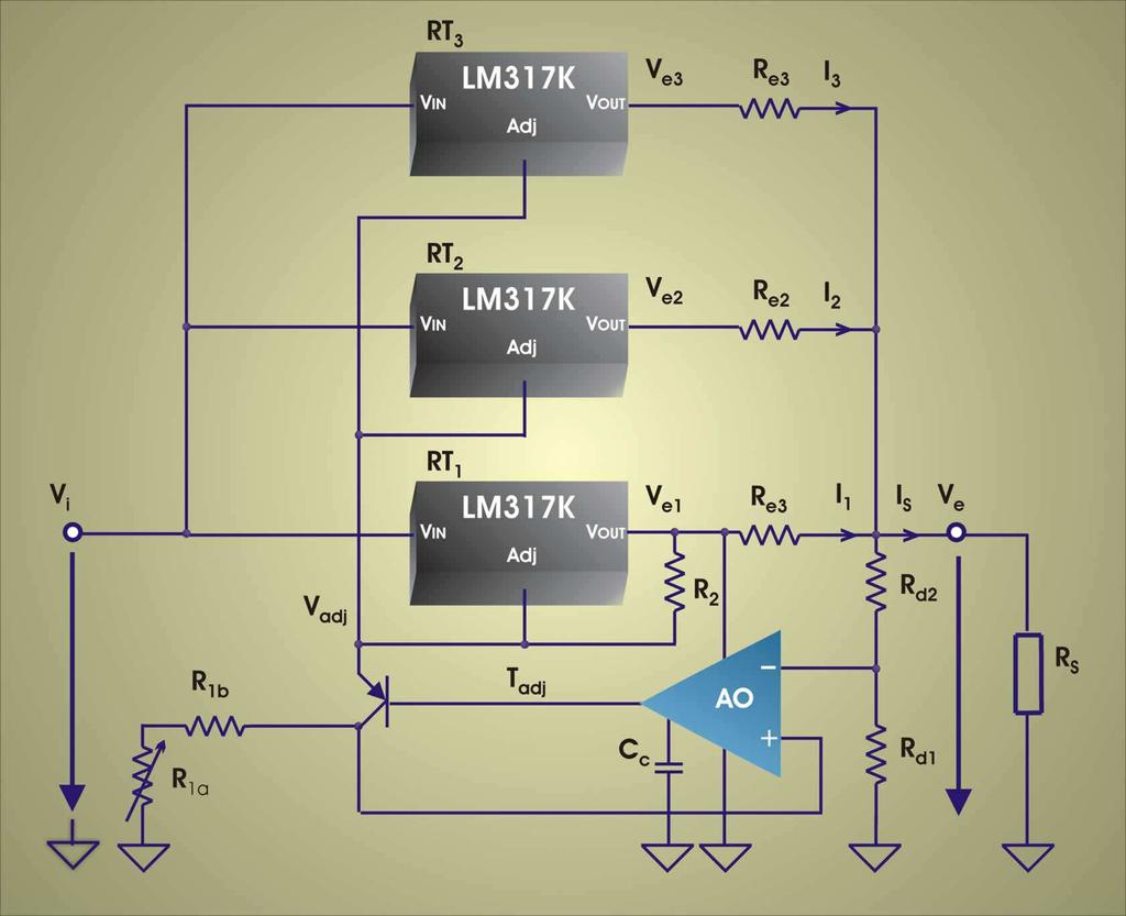 Pentru ca la curentul maxim de sarcină să nu fie necesar un curent de comandă mai mare decât curentul maxim al regulatorului, factorul β de amplificare în curent va trebui sa aibă o valoare minimă: