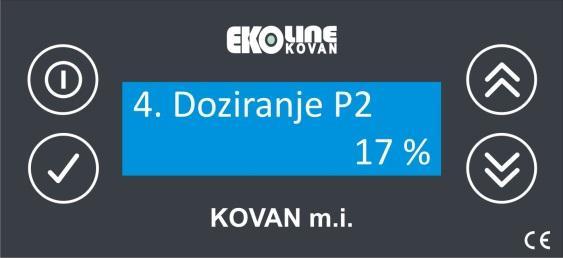 Parametri koji se mijenjaju za režim P1 su: Za promjenu vrijednosti, pritisnite kratko tipku i mijenjajte vrijednost sa tipkama i