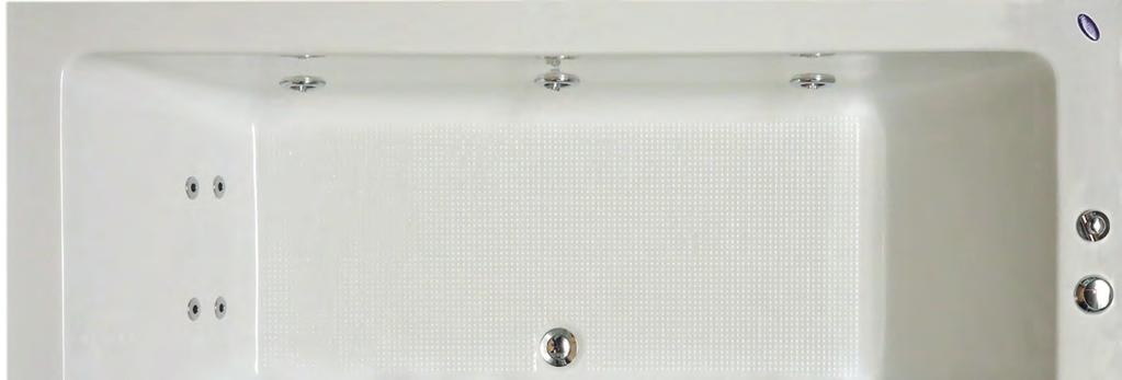 MIRTO Μυρτώ 1.80x0.80 Μπανιέρα μοντέρνου design με αυστηρά τετράγωνεs γραμμές και αρκετό βάθος σε χρώμα λευκό.