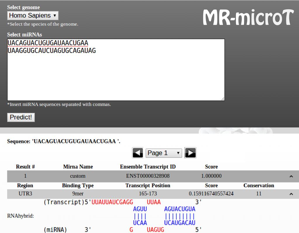 Σχήμα 3.24: Στιγμιότυπο της διεπαφής χρήστη του MR-microT Σχήμα 3.