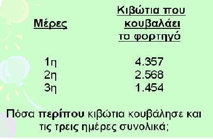 Δεύτερη διδασκαλία Στόχος της δεύτερης διδασκαλίας, η διάρκεια της οποίας ήταν δύο διδακτικές ώρες σε κάθε τμήμα, ήταν να κατανοήσουν τα παιδιά τη στρατηγική των σημαντικών από μπροστά ψηφίων και να