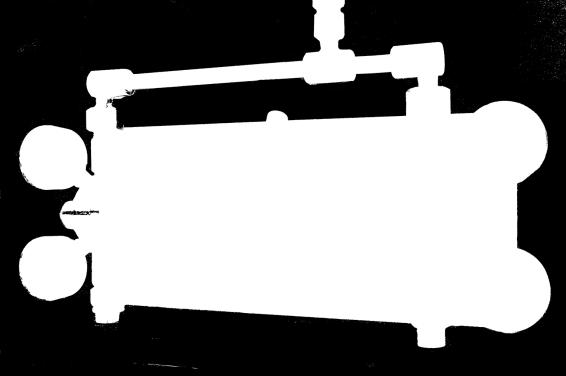 zaporna ventila Slika 114; Arm 2 z priključnimi spiralami za snop KISIKA 10100-2x2G2 Arm 2x2G3