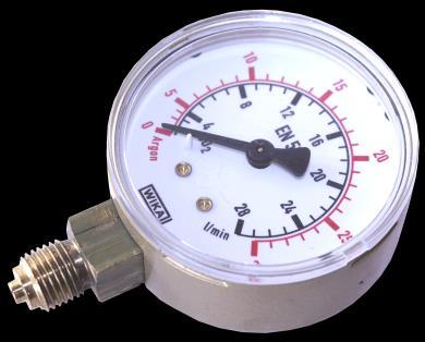 MERILNIKI TLAKA - MANOMETRI Manometri se uporabljajo za kontrolo tlaka. Manometri imajo spodaj radialni R ¼". Premer ohišja 63mm.