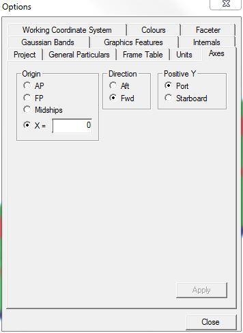 19: Εισαγωγή Frame Table. Στην καρτέλα Units (Εικόνα 1.20) μπορούμε να ορίσουμε τις μονάδες που θα εμφανίζει το πρόγραμμα σε κάθε άξονα καθώς και την ακρίβεια των διαστάσεων.