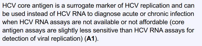 Διάγνωση Οξείας / Χρόνιας Ηπατίτιδας C - Screening HCV core antigen vs HCV RNA Μικρότερη ευαισθησία ψευδώς αρνητικά