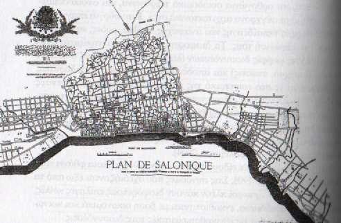Χάρτης 2: Πρώτο σχέδιο επέκτασης της Θεσσαλονίκης το 1889 Πηγή: Καραδήμου - Γερόλυμπου, 2008:110 Σχετικά με την κοινωνικοχωρική δομή της βιομηχανικής Θεσσαλονίκης, το μεγαλύτερο μέρος του πληθυσμού
