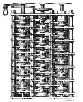 principios nos que se basean as computadoras modernas e tivo moitas ideas visionarias como o uso de tarxetas perforadas ou a invención do concepto de bucles ou ciclos en programación, non puido