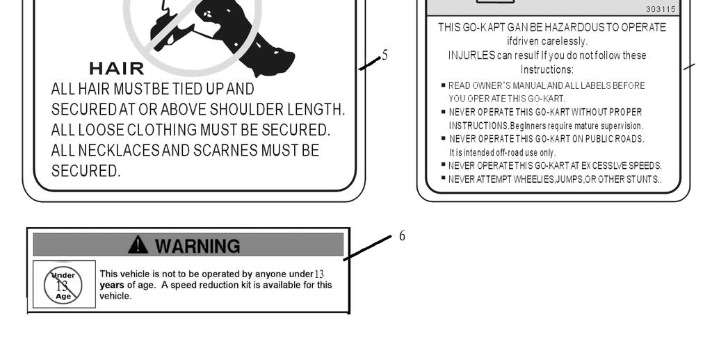 LABEL WARNING OPERATION 1 25-4 14-1204-00 LABEL CHAIN GUARD 1