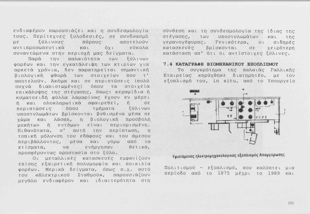 ενδιαφέρον παρουσιάζει και η συνδεσμολογία τους. Περίτεχνες ξυλοδεσιές, σε συνδυασμό με ξύλινους πύρους αποτελούν αντιπροσωπευτικά και όχι εύκολα συναντώμενα στην περιοχή μας δείγματα.